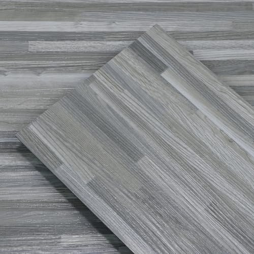 Light Grey Multi-Strip Wood Grain Peel and Stick Floor Tiles,Wood Effect Self Adhesive Waterproof Vinyl Flooring Planks,DIY Laminate Flooring for Bathroom Kitchen Living Room,36pcs Covering 5.02m²
