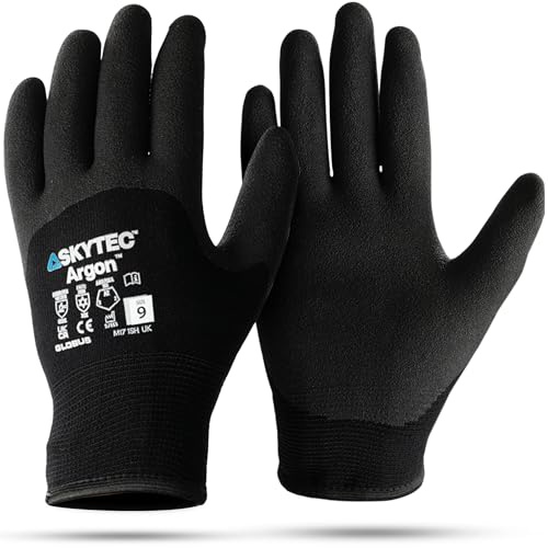 Skytec Thermal Gloves - 1 Pair Heavy-Duty Winter Work Gloves for Men & Women - Lightweight, Argon-Insulated, Cold & Water-Resistant Safety Glove for Secure Grip - Small