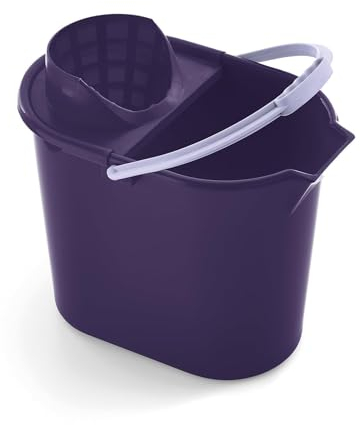 Mery - Seau Ovale, 12 Litres, avec Essoreuse, Seau à moppe, Résistant, Violet