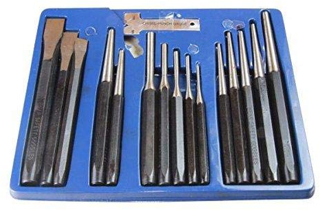 US PRO USP2071 Set di 16 punzone e scalpello, Nero
