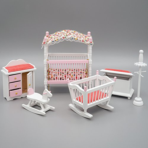 Odoria Meuble Miniature 1/12 Chambre de Bébé Accessoire Maison de Poupée
