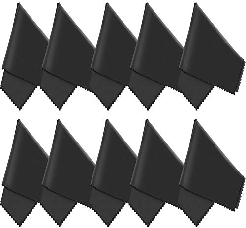 10X GRUTTI Mikrofasertücher - 20x20 cm Mikrofaser Brillenputztuch. Kamera Objektiv Microfaser Reinigungstücher. LCD, Led TV Bildschirm Microfasertuch Reinigung. Laptop pc Display Reiniger Tuch