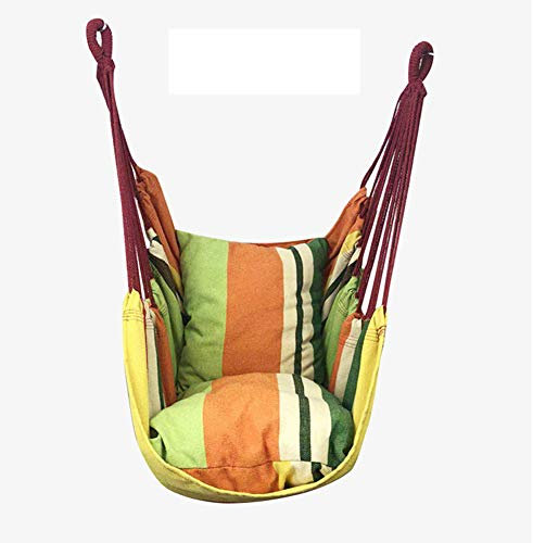 Hamaca Silla Asiento De Columpio Viaje Camping Rainbow Hamaca Jardín Al Aire Libre Adultos Niños Silla Colgante Muebles Cuello Hamaca,04