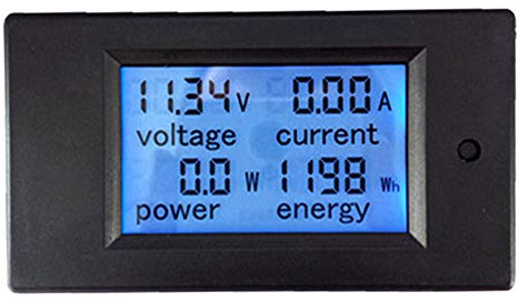 Oumefar Gleichstrom Spannung Stromstärke Strom Energie Panel Voltmeter Amperemeter Multifunktions-Digitalanzeige LCD-Stromzähler Tester Detektor Analysator Monitor