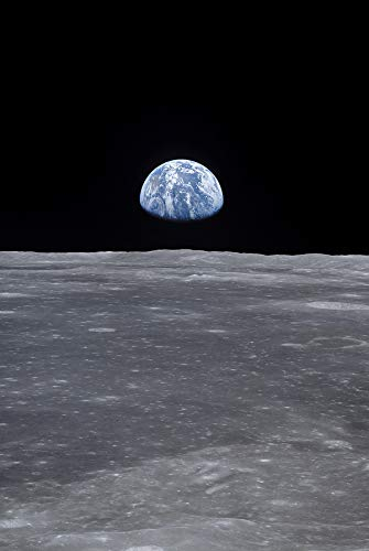 Astrography Kunstdrucke The Earthrise 69 - Poster Weltall Deko für Büro, Wohnzimmer Schlafzimmer - Geschenk zum thema Space, NASA und Astronomie (70 x 50 cm)