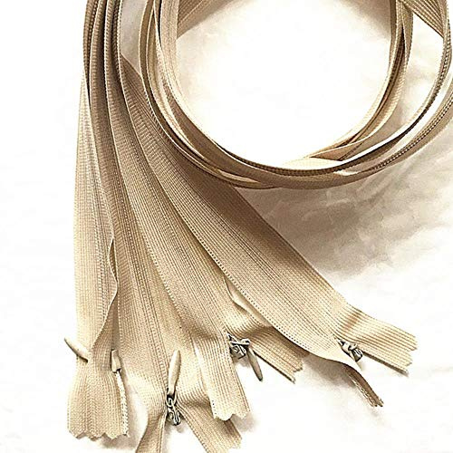 5 / 10pcs 3# 28cm / 30cm / 40cm / 50cm / 60cm Nylon unsichtbare weiche Tüllspule Chiffon Reißverschluss Nähen Seidenreißverschlüsse (Farbe bitte wählen)