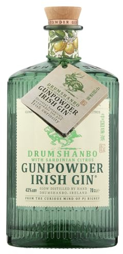 Drumshanbo Gunpowder Irish Gin Sardinian Citrus 43% vol. (1 x 0,7l) – Premium-Gin aus Irland verfeinert mit Citrusfrüchten aus Sardinien