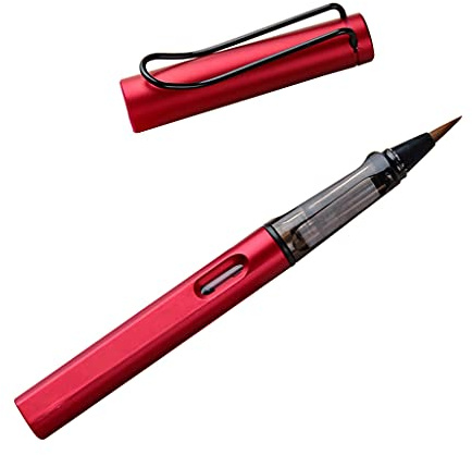 Piston-filled Brush Pen with Removable Ink Sac Refillable Markers Calligraphy Brush Pen for Beginner Watercolour Oil Acrylic Painting Fountain Pen