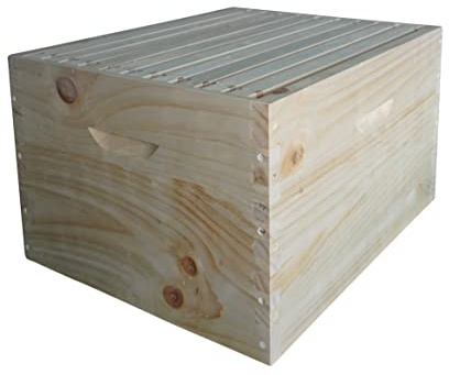 APIFORMES Dadant (DAD10) Brutraumzarge mit 10 Rähmchen – Massivholz Holzbeute Imkereibedarf
