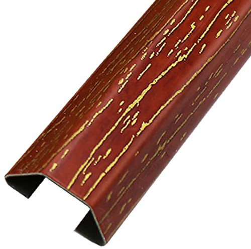 Kabelkanal Kabelabdeckung Hider, Edelstahl-Holzmaserung-Kabel-Concealer, Selbstklebender Kabelkanal, Wandmontiertes TV-Kabelmanagement (Color : Style 6, Size : 10x25x75mm)