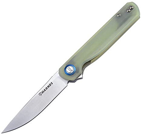 Harnds Wind Klappmesser Taschenmesser Flipper 14C28N Klinge G10 Griff Keramikkugellager Outdoor Camping Survival und EDC Messer