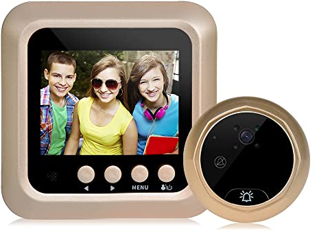 Splenssy Smart 2.4 inch IR Night Vision Video Security Camera Motion Detection Cat Eye Doorbell High Definition ScreenDoor Viewer