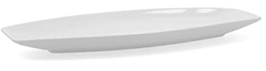 Quid Gastro Küchenbrunnen aus weißer Keramik (30 x 13 x 2,5 cm) (6 Stück)