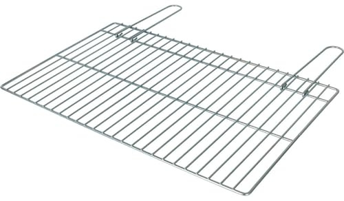 ALGON Parrilla Barbacoa 66x40cm Zincada, Rejilla para Barbacoa Portátil de Carbón, Accesorio BBQ para Carne, Pescado y Barbecue sin Humo en Jardín o Camping