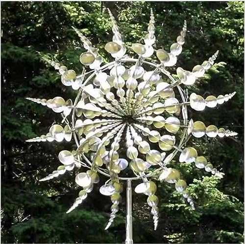 Einzigartige und magische Metall-Windmühle - Gartendekoration auf der Hofterrasse Draussen, Outdoor Wind Spinner WindfäNger 3-5 Tage, um anzukommen