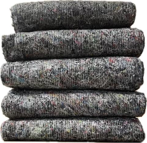 Les Nouveaux Textiles - Lot de 5 Couvertures de Déménagement 150 x 200 cm - Protection Meubles - Haute Résistance, 300 gr/m² - Fibres Recyclées