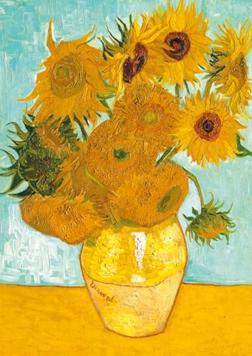 Ravensburger - Puzzle Arte 1000 Pezzi Van Gogh: Vaso Di Girasoli | Puzzle Per Adulti | Per Tutta La Famiglia | Con Una Misura Di 70x50 Cm | Regalo Adulti | Regali Natale