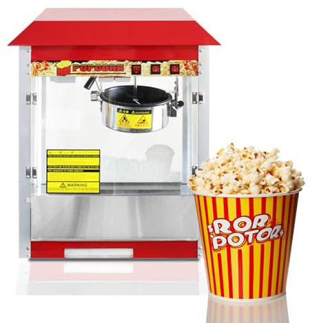 JJENXYYDS Popcorn Maker,1400w Electric Popcorn Machine, 2 Minutes Qucik Popping, Retro Cinema Popcorn Maker Machine,High Output Popcorn Equipment, for kids, Movie Nights, Parties