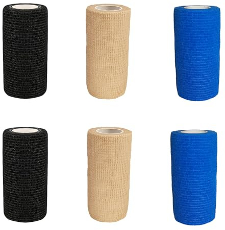 Selbstklebender Elastische Verband Gipsbinden Bandage Haftbandage Selbsthaftende Wasserfest Binde Sport Tape für Knie Beine Hand Wrist und Sprunggelenk 10cm x 4.5m