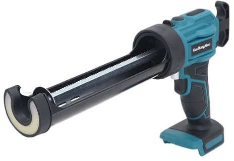 Kartuschenpistole für 20-V-Akku, Elektrische Kartuschenklebepistole mit LED-Licht, 4 Einstellbare Geschwindigkeiten, 10oz 300 Ml Kartuschenwerkzeug Zum Befüllen, (EU-Stecker