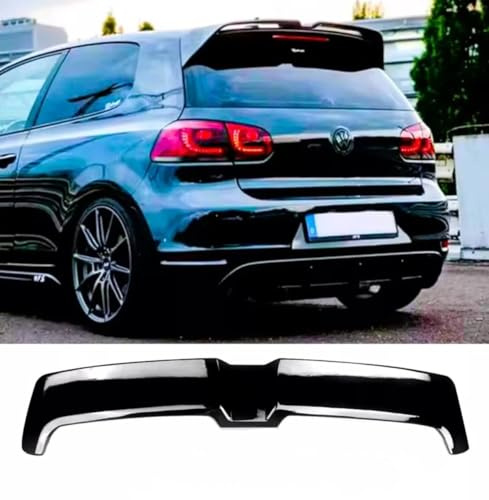 Auto Perfectionists UK Rear Boot Spoiler Compatible With VW Golf MK6 TSI TDI 2008-2013 Oettinger Style Gloss ABS Gloss Black