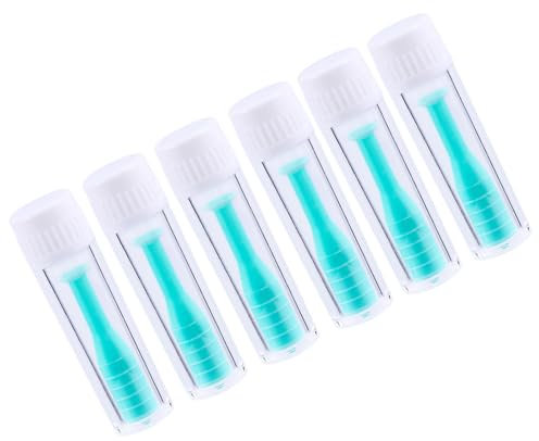 Pack of 6 Contact Lenses Insertion Aid, Contact Lenses Aid for Inserting, Silicone Contact Lens Insert, Hard and Soft Contact Lens Suction with Storage Case for Contact Lenses, Green, briefcase
