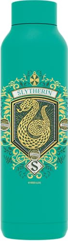 QUOKKA SOLID X HARRY POTTER | BOTELLA TÉRMICA DE ACERO INOXIDABLE DOBLE PARED | HP SLYTHERIN
