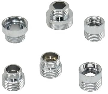 LDHNFBYV 1 connecteur fileté en Laiton 1/2 vers M16 M18 M24 M28 mâle Femelle for Robinet de purificateur d'eau à Bulles, raccords en cuivre plaqué Argent(Gold)