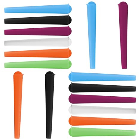 WENJION Smokers Club Lot de 16 supports de joint en plastique pour accessoires de fumeurs – Tubes de rangement de cigarettes anti-odeurs et résistants à l'eau – Étui de rangement portable pour