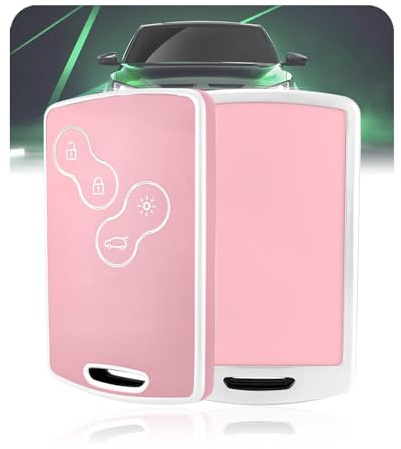 LELNOOS Autoschlüssel Hülle, Silikon Schlüsselhülle Schutz Schlüsselcover für Renault Captur Clio 4 Megane 3 Scenic 3 Zoe Koleos Laguna Trafic Kadjar Fluence Espace Modus Rafale Symbioz Kangoo