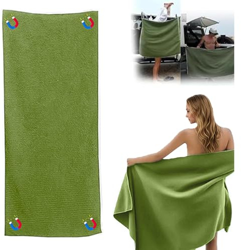 GOZYLA Badehandtuch Groß Strandtuch Magnetisches Mikrofaser: Saunahandtuch 190 x 76 cm Badetücher Schnelltrocknendes Duschtücher für Draußen Reisen Schwimmen Camping Yoga (Grün, 190x76cm)