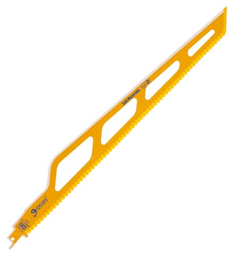 PAYA 1x PRO Faser-Dämmstoff-Sägeblatt für Säbelsäge (400mm) – Professionelles Sägeblatt für Mineralwolle, isolierte Rohre & weiche Materialien – Sägezubehör für Dämmarbeiten PY1520