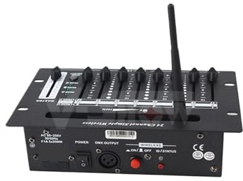 DMX Controller, 1pc 24 Kanal Batterie Wireless Controller Dmx 512 for Bühne Dj Disco Licht Professionelles DJ-Equipment