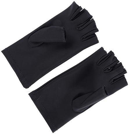 CLISPEED 5par Guante Anti-uv Guantes De Dedo Para Manicura Protección Uv Para Uñas Uv Para Rayos Manicura Negros