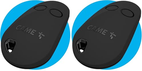 CAME Telecomando TOP bicanale nero a codice fisso multiutenza con funzione di autoapprendimento per una facile configurazione frequenza di 433,92 MHz compatibile esclusivamente con modelli CAME