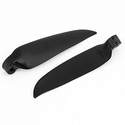 Aexit Pair RC Electrical equipment Glider Plane Black Plastic Folding Propeller Vanes 185mmx102mm