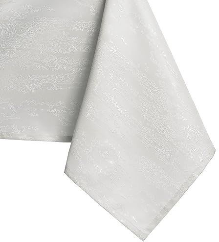 AmeliaHome Tischdecke 120x220 cm Tischtuch Tafeldecke Fleckschutz Vesta | Lotuseffekt Abwaschbar Wasserabweisend Ornament Ecru