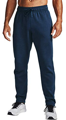 Under Armour herr Ua Rival fleecebyxor bekväma och varma träningsoverall underdelar, joggingbyxor för män med praktiska fickor