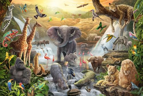 Schmidt Spiele 56454 Animali in Africa, 60 pezzi puzzle per bambini