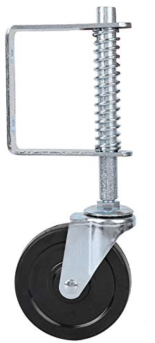 Federbelastete Tor Stützrad 100 kg Tragfähigkeit Türrad Hochleistungs-Stoßdämpfung Lenkrollen Federbelastetes Rad Schwenkbares Lenkrollenrad für Farmtor für Holztor