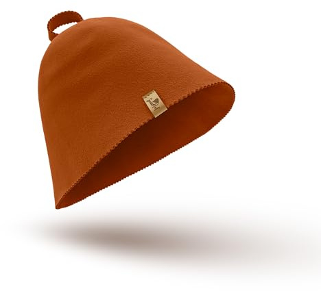 Jedrzejko Bastuhatt mössa ull bastu kostym huvudvård ull (orange)
