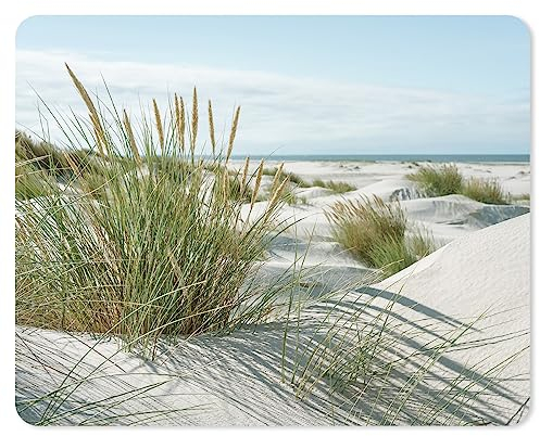 Dünen Mauspad Motiv I 24 x 19 cm I Mousepad in Standard-Größe I rutschfest I Urlaub Reise Strand Landschaft I mit Oberflächenschutz I für Büro und Gaming I dv946