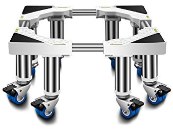 Socle Rehausseur Lave Linge Socle a Roulettes pour Machine à Laver avec 8 Roulette Mobile Longueur 65-80cm Largeur 36-55cm Base de rondelle Piédestal Antidérapant Charge 350 kg