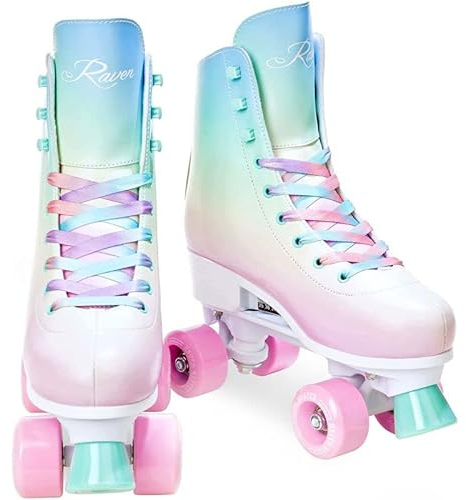 RAVEN Rollschuhe Roller Skates für Kinder Erwachsene Mädchen Damen verstellbar (Lexie, 39-42 (25-26,5cm))