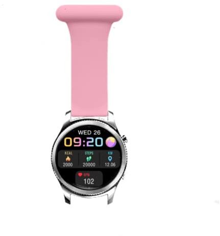 Smart Fob Watch for Android iOS Wristwatch with Fob Strap, Nurse Watch,Silicone Pin fob Fitness Sport Tracker iP67 Waterproof Smartwatch with Heart Rate Monitor,Pedometer,Sleep Tracker