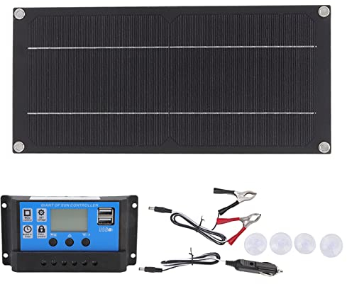 CCYLEZ 600W 18V Solar Panel Kit, 100A Portable Battery Charger Kit with Low Light Efficiency, Suitable for Car Batteries, Cars, RVs, Ships, Airplanes