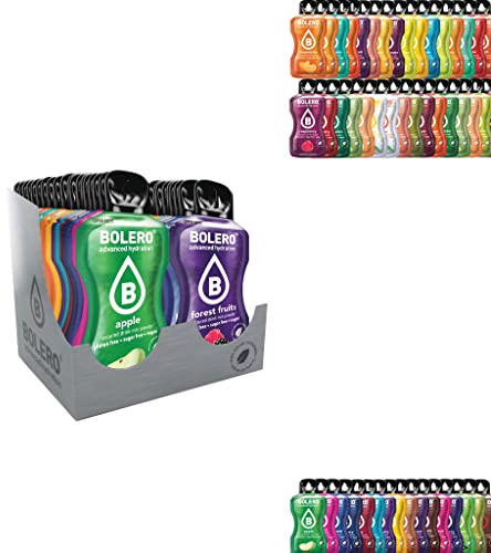 Paquete de Introducción Bolero Drinks STICKS MIX | 74x3g | refrescante polvo de bebida sin azúcar endulzado con Stevia | Vitamina C | para diabéticos | saludable de bebida para la familia y amigos.