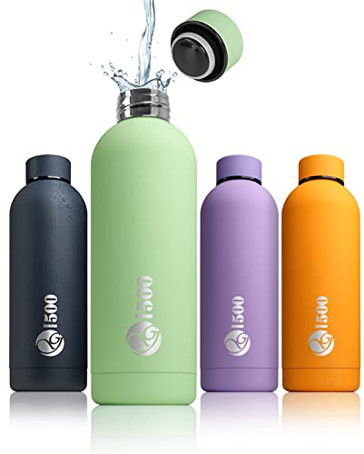 Isolierflasche Edelstahl, Trink-Flasche 500ml, Thermosflasche, Travel bottle, Thermoskanne, auslaufsicher und schadstofffrei, BPA frei - Fresh Mint