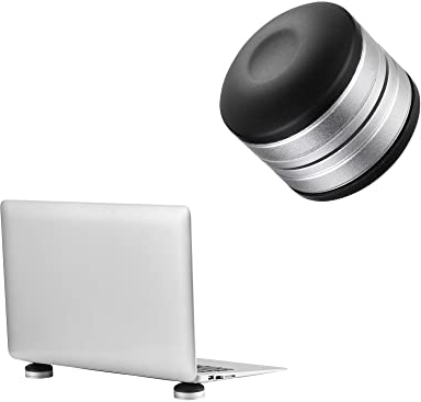 kwmobile Support Ordinateur Portable Ordinateur Portable/ultrabook - Coussin de Refroidissement pour Laptop Notebook Petite Boule en Silicone - Noir-argenté