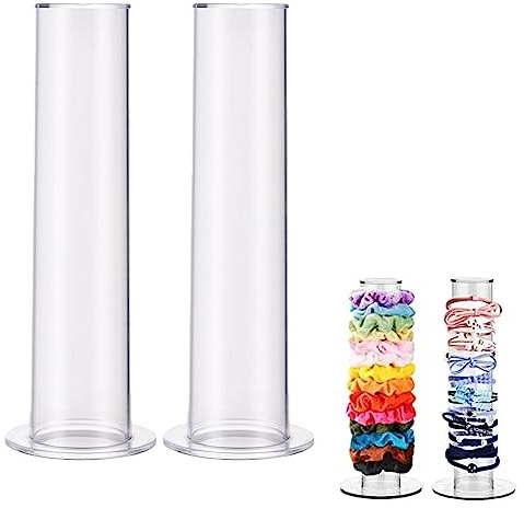 2 Stück Acryl Vertikal Scrunchie Halter, Vertikaler Haargummi Organizer | Transparente Scrunchie Display Organizer, Verwendet, Um Mädchen Haarbänder, Haarschmuck, Geschenkaufbewahrung Anzuzeigen